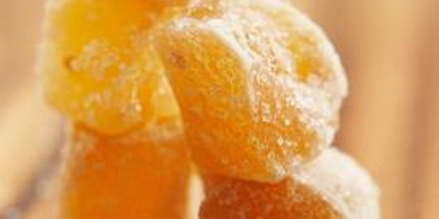 Jupiterimages/Photos.com/Getty Images Some candied fruit, such as crystallized ginger, is eaten as a snack.