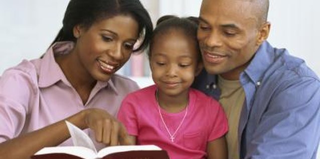 Stockbyte/Stockbyte/Getty Images Foster a love for the Bible in your kids by focusing on the Bible's many stories.