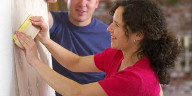Brand X Pictures/Brand X Pictures/Getty Images The wallpaper glue you use can affect your health.