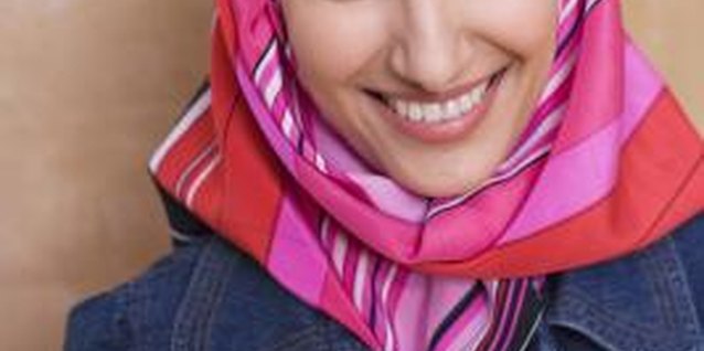 Thinkstock Images/Comstock/Getty Images Hijabs may be quite colorful or boldly printed.