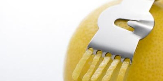 BananaStock/BananaStock/Getty Images Lemon peel adds a tart twist to food.