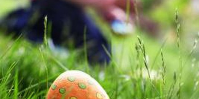 Martin Poole/Digital Vision/Getty Images Have your munchkins search for decorated eggs around Easter time.