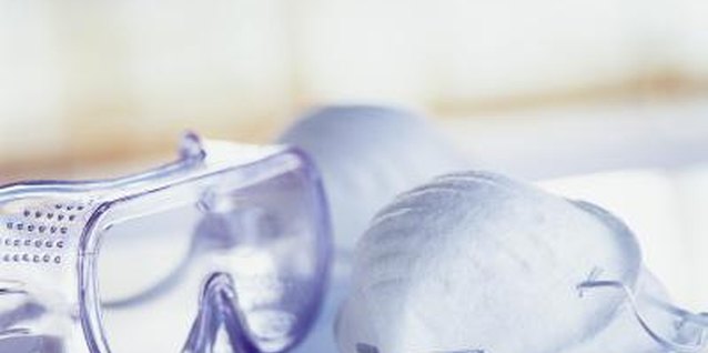 Digital Vision./Digital Vision/Getty Images Wear protective eyewear and consider using a dust mask if you're prone to allergies.