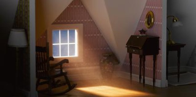 Jeffrey Hamilton/Lifesize/Getty Images Sloped attic spaces call for creative solutions for craft storage.