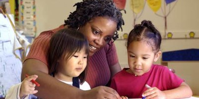 Thinkstock Images/Comstock/Getty Images Kids benefit from bonding with teachers.