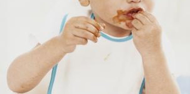 Digital Vision./Digital Vision/Getty Images Mix beef into spaghetti for an easy toddler-friendly meal.