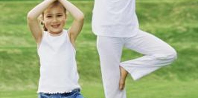 Stockbyte/Stockbyte/Getty Images Yoga can help you and your child calm down.