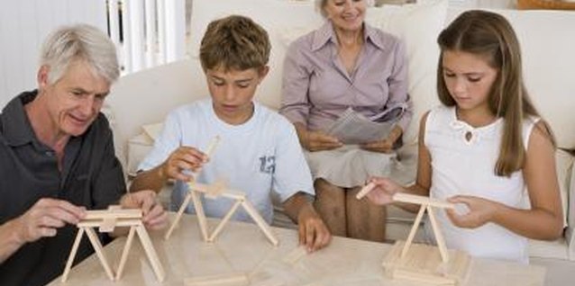Jupiterimages/Pixland/Getty Images Building objects with sticks and Legos is an entertaining way to test engineering principles.
