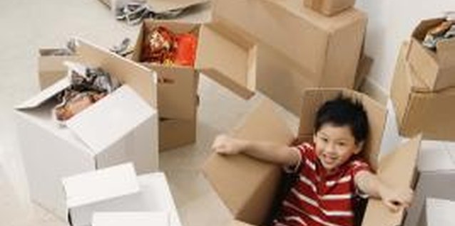 Jupiterimages/Goodshoot/Getty Images At least he'll love the moving boxes, even if he worries if he'll love his new home as much as his old home.