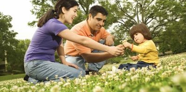 Jupiterimages/Comstock/Getty Images Head outside with your preschooler to teach him about objects that are soft and hard.