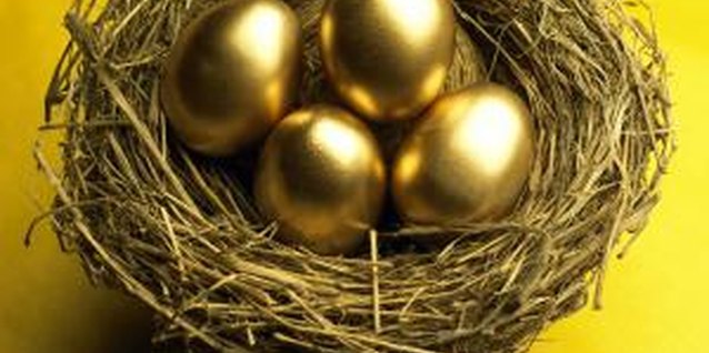 Creatas/Creatas/Getty Images Gold paint transforms foam eggs into magical treasures.