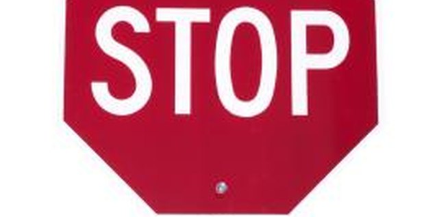 Thinkstock Images/Comstock/Getty Images Make a stop sign and teach your toddler its significance.