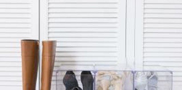 Jupiterimages/Polka Dot/Getty Images Have fun with your shoe storage.