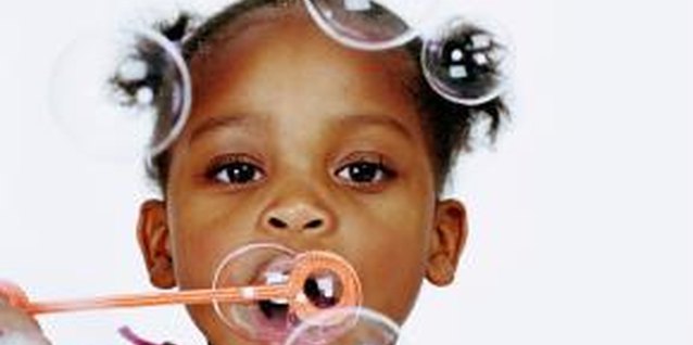 Digital Vision/Digital Vision/Getty Images Toddlers love their bubbles.