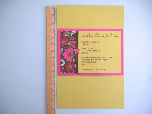 Measure card to determine tri-fold size.