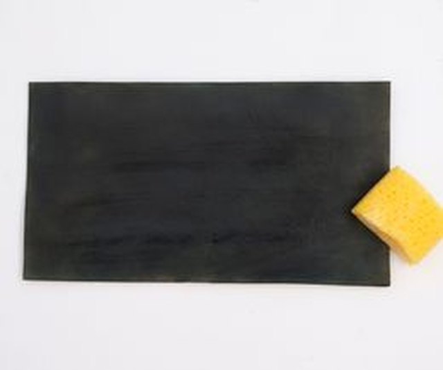 Finishing the leather.