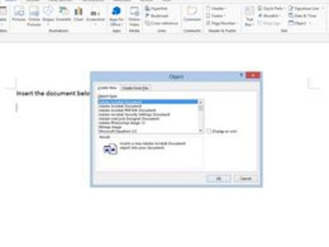 Open the Object dialog box.