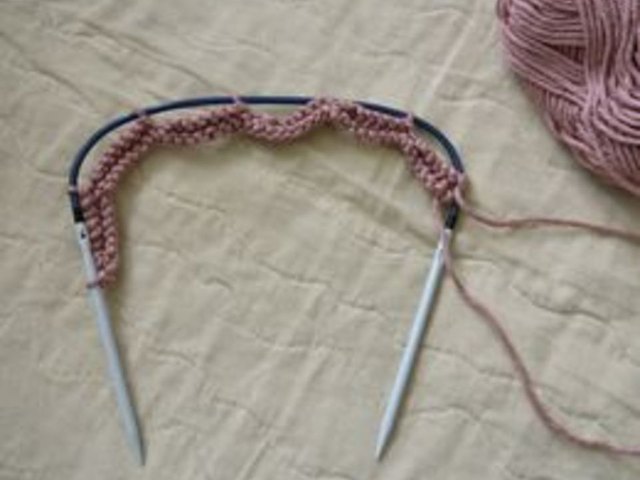 Cast off 7 stitches evenly spaced