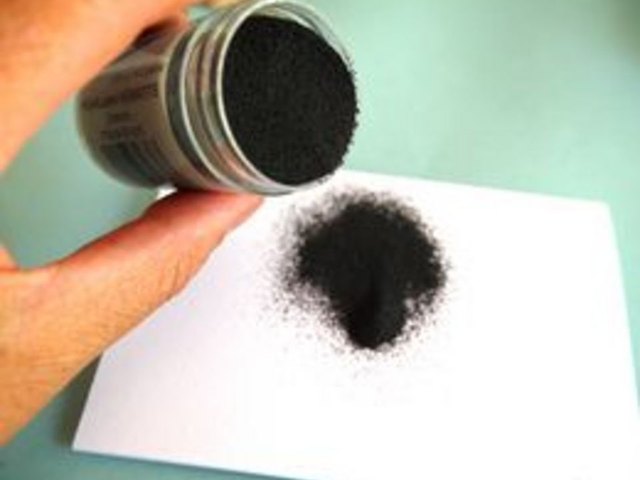 Pour powder over image.