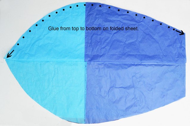 Glue second and third sheet together.