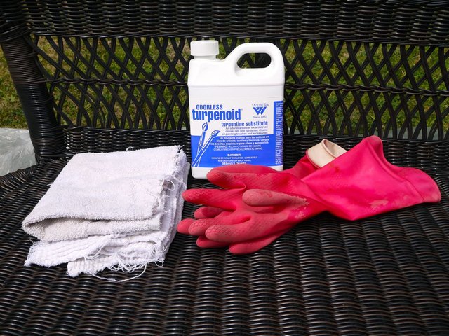 Remove old paint and wipe the surface with thinner.