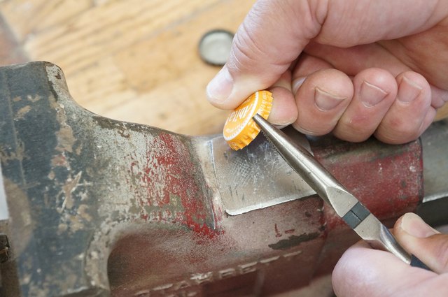 Gently open the crimp.