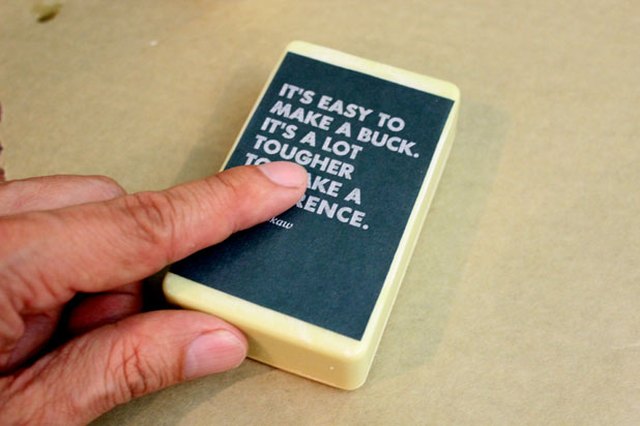 Use your fingers to remove air bubbles