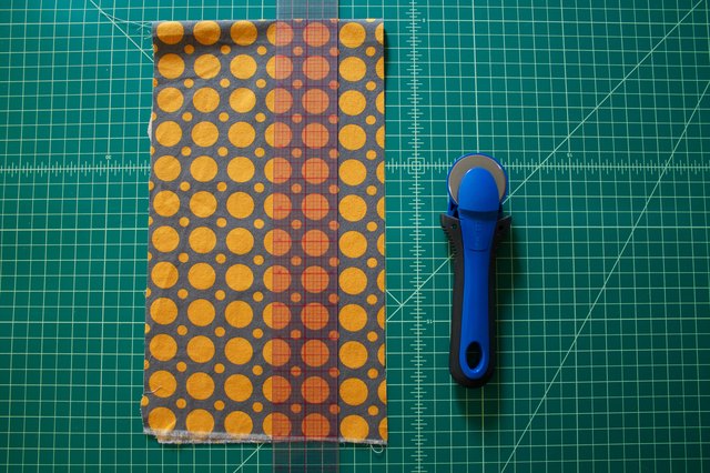 Measure with the self-healing mat.