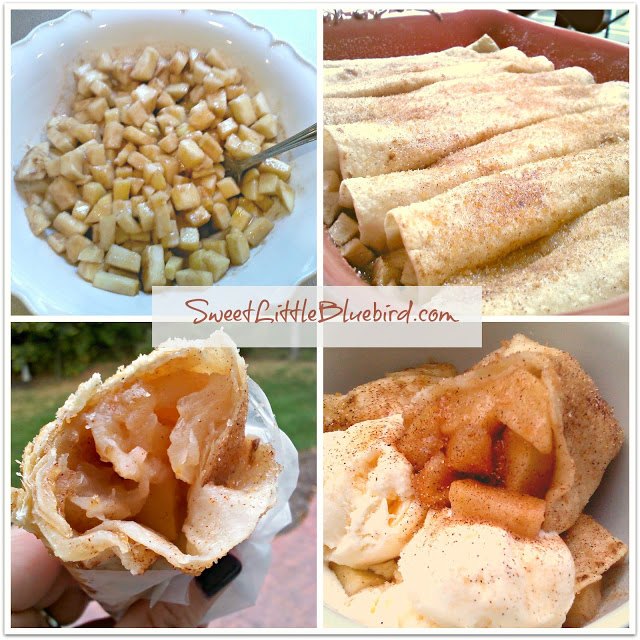 Baked Apple Pie Tortilla Rolls