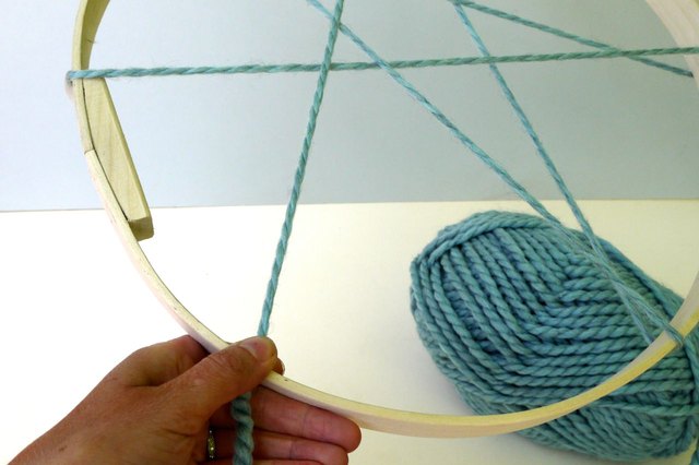 Begin Wrapping Yarn.