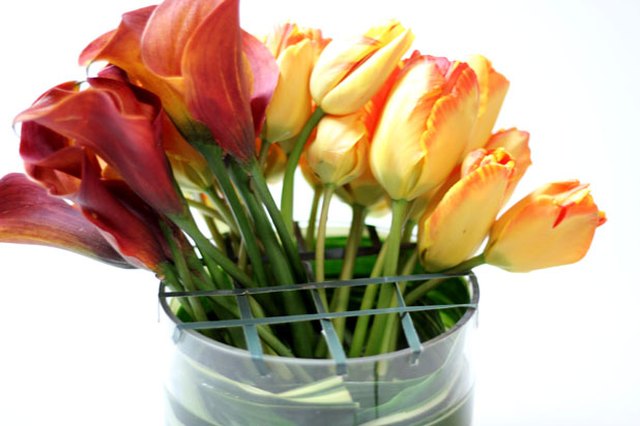 Group the same types of flowers together