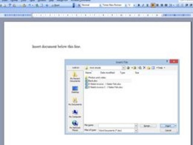 Insert the document.