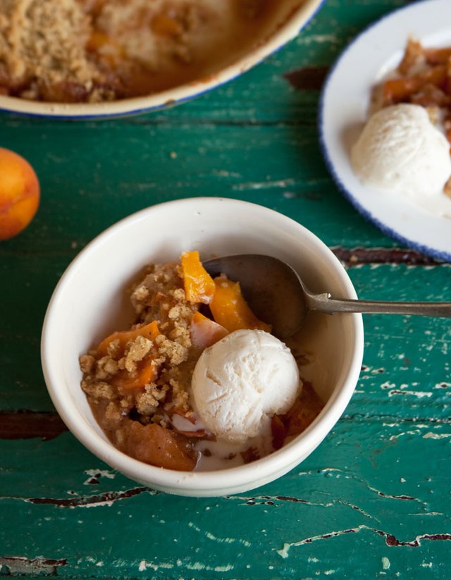 A classic stone fruit crumble is a sure win every time!