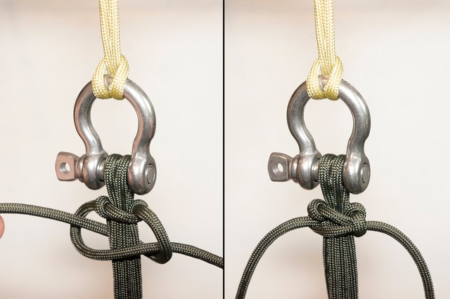 First knot finished.