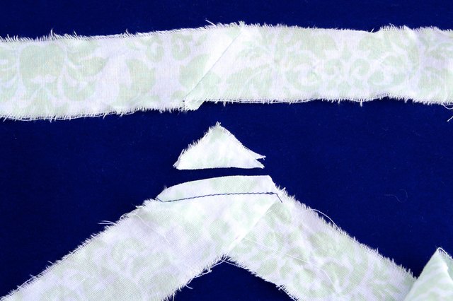 Sewing the fabrics strips together