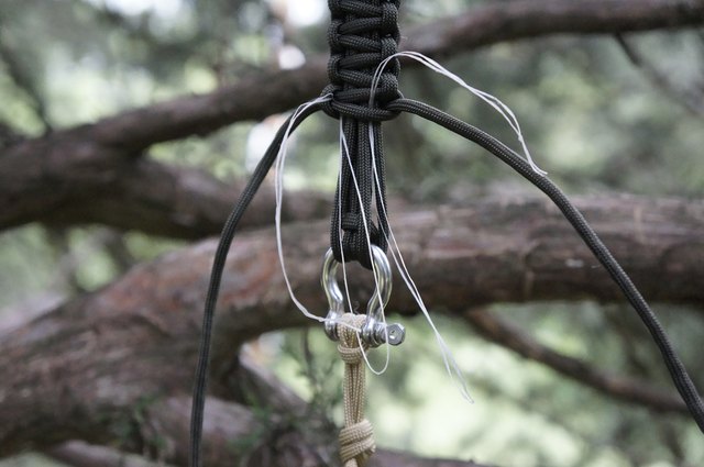 Floss for hiding ends in finished weave.