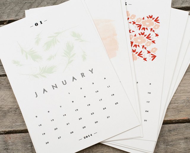 Enjoy a charming desk calendar each day.