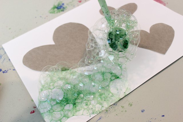 Scoop bubbles on top of the shapes