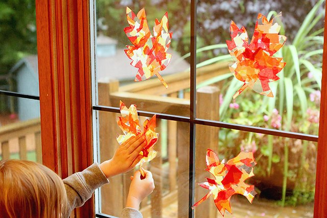 Suncatchers capture the warmth of fall's sunlight.
