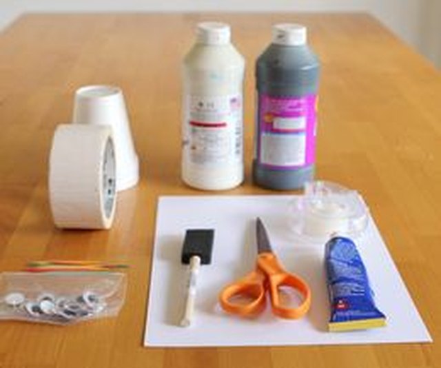 This simple shark model uses styrofoam cups to form the body.
