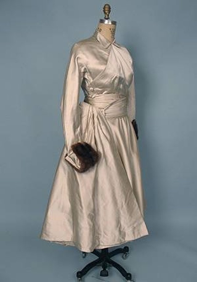 A satin dress from the past