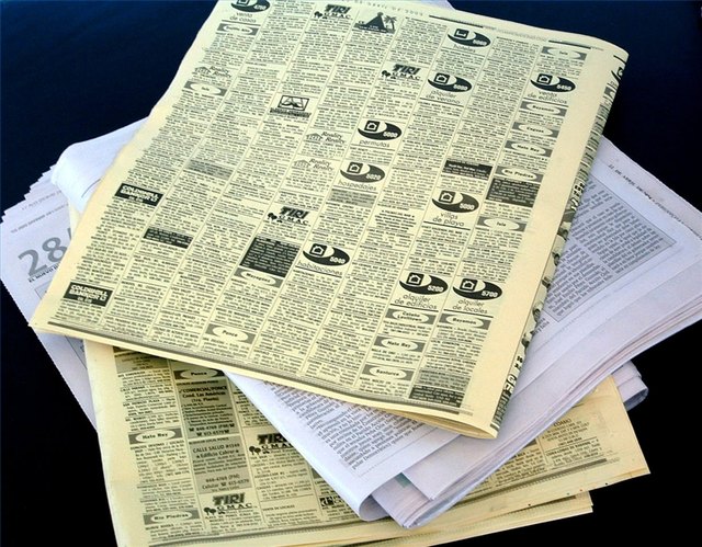 Jobs can be found in newspapers.