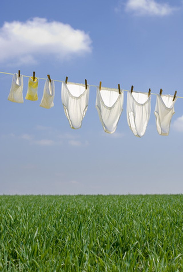 White clothes in storage may turn yellow.