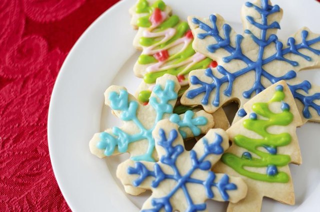 A plate of holiday cookies.