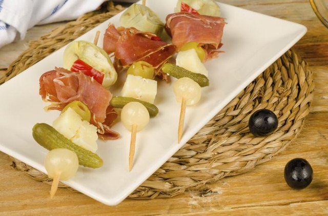 Small plate of banderillas.