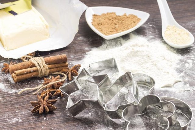 Ingredients for making cookies.