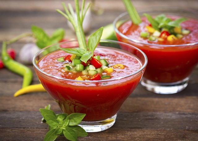 Cool down with chilled, hydrating meals, like a nutritious gazpacho.