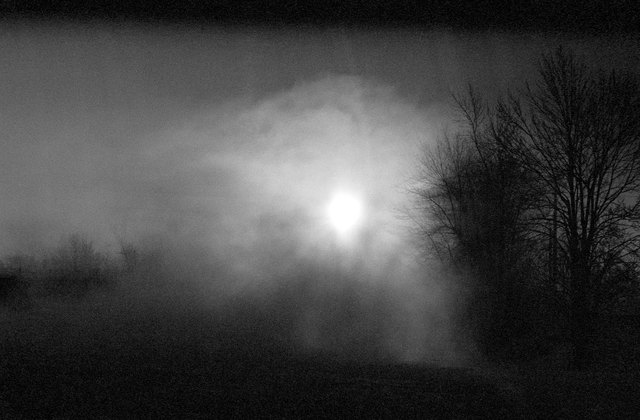 A little fog and some light and you're set for the spookiest house on the block.