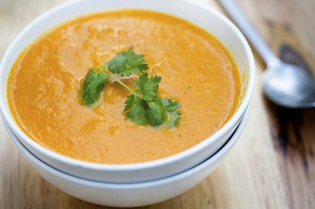 Carrot ginger soup.