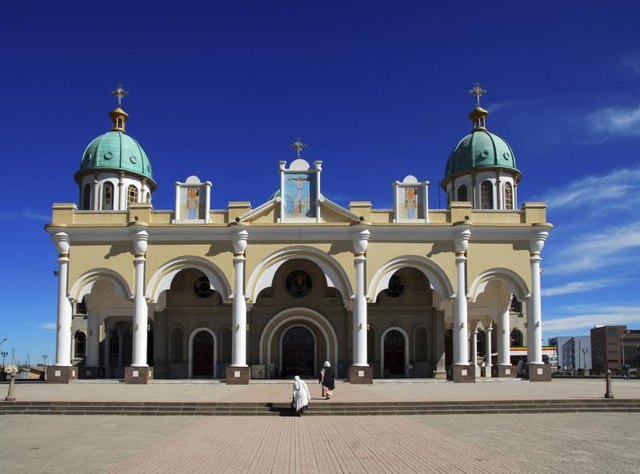 Exterior of an Ethiopian church.